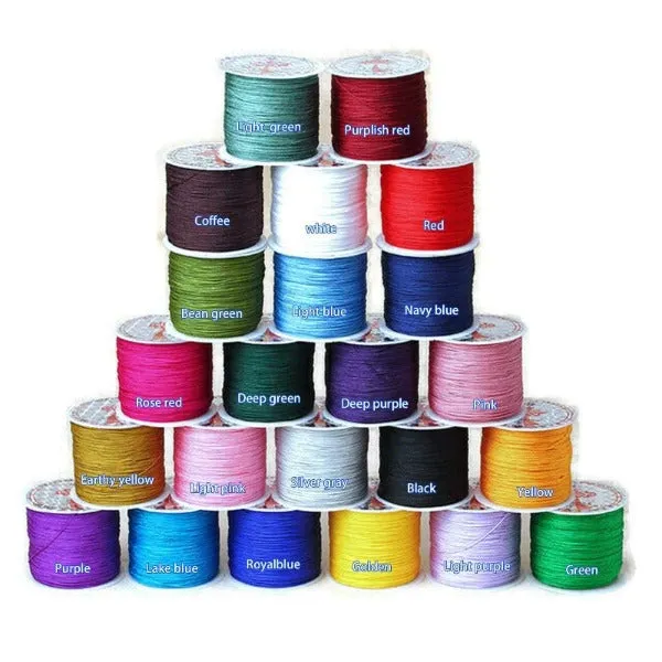 0.4mm Chinese Knot Cord, Macreme Knotting String, Kumihimo String