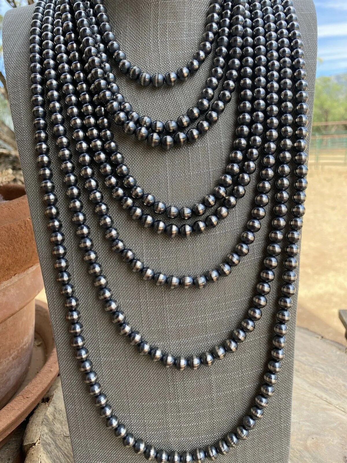 10mm Navajo Pearl Necklace