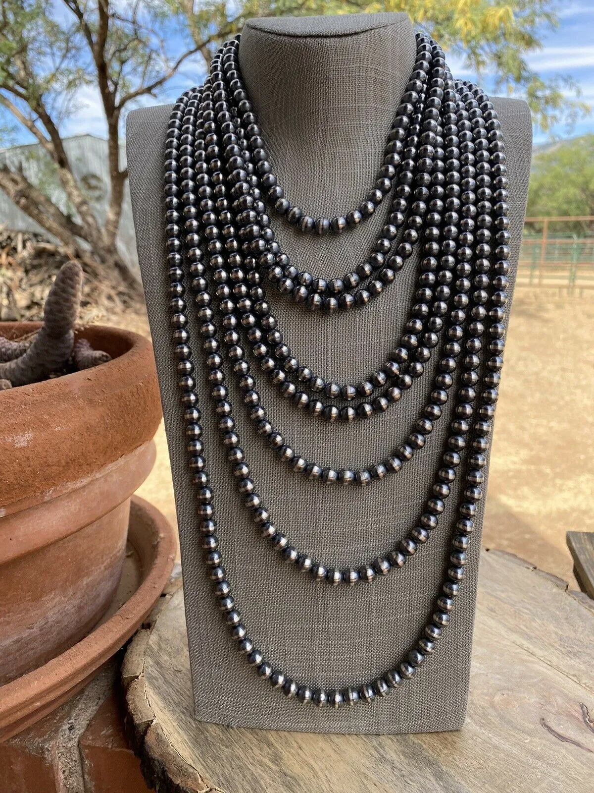 10mm Navajo Pearl Necklace