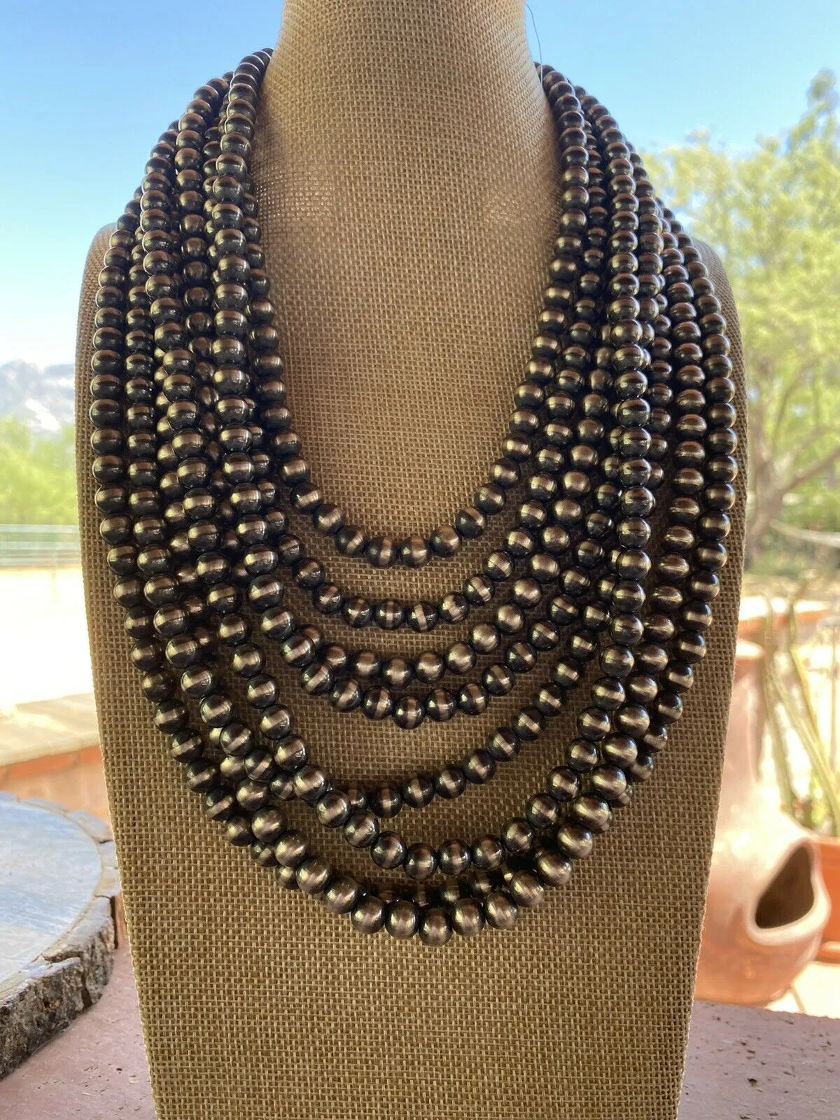 10mm Navajo Pearl Necklace