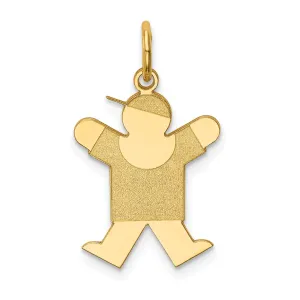 14k Yellow Gold Boy With Hat Joy Charm