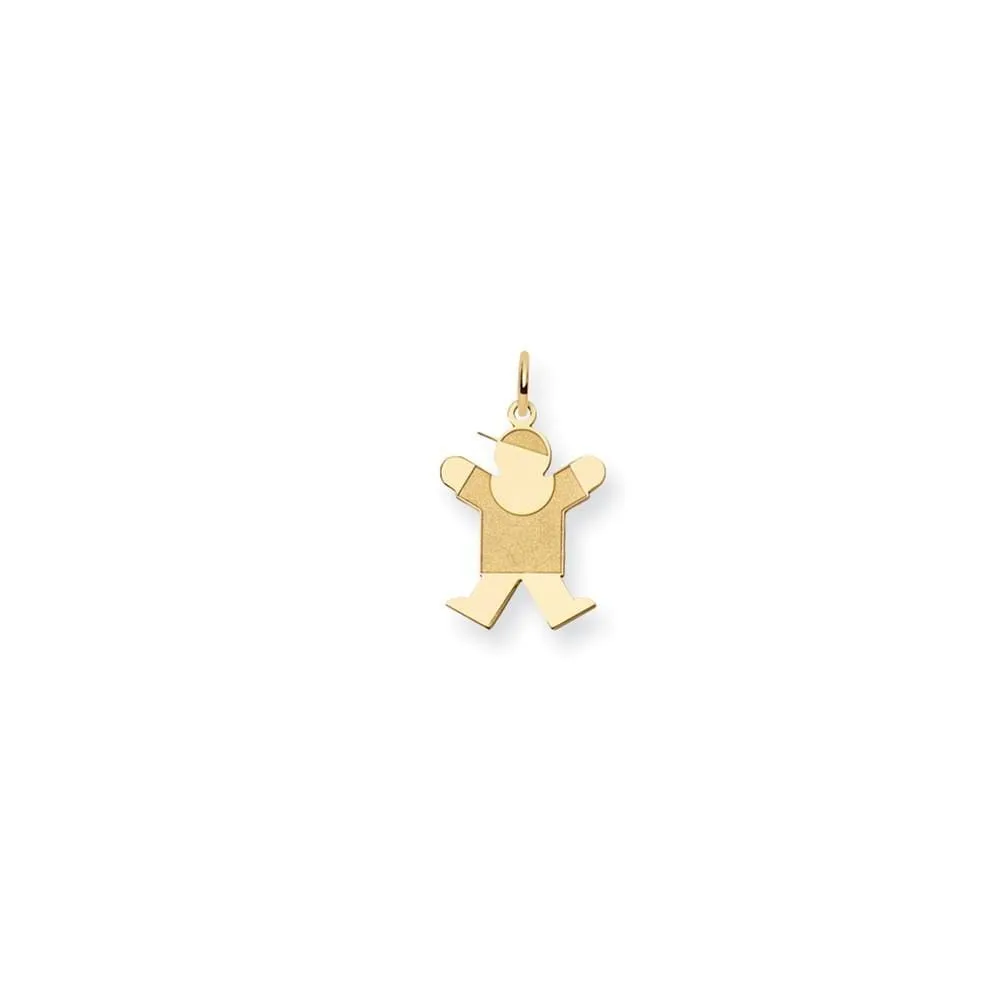 14k Yellow Gold Boy With Hat Joy Charm
