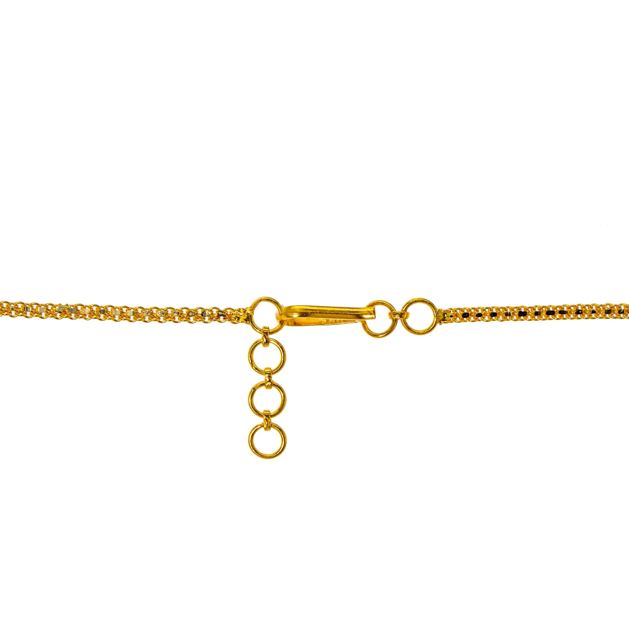 22K Yellow Gold Meenakari Jewelry Set (130.1gm)