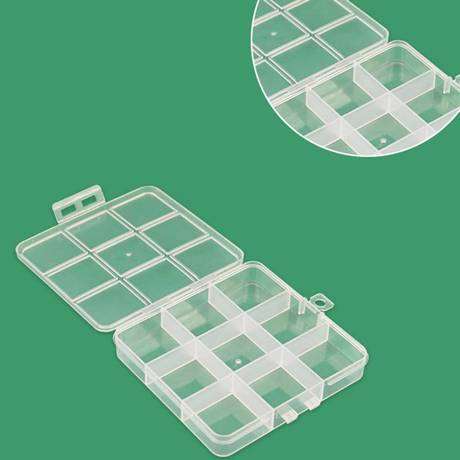 9 Compartment Clear Storage Box Set With Hanging