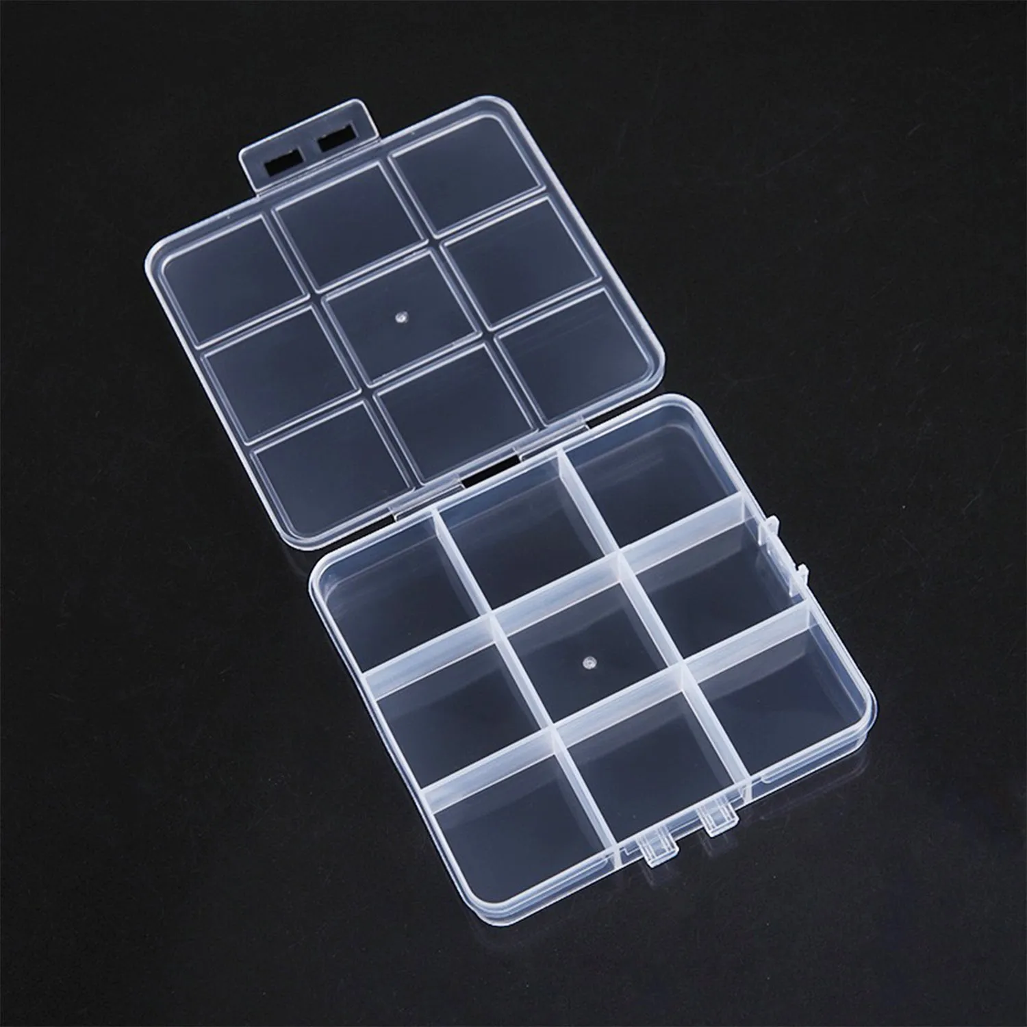 9 Compartment Clear Storage Box Set With Hanging