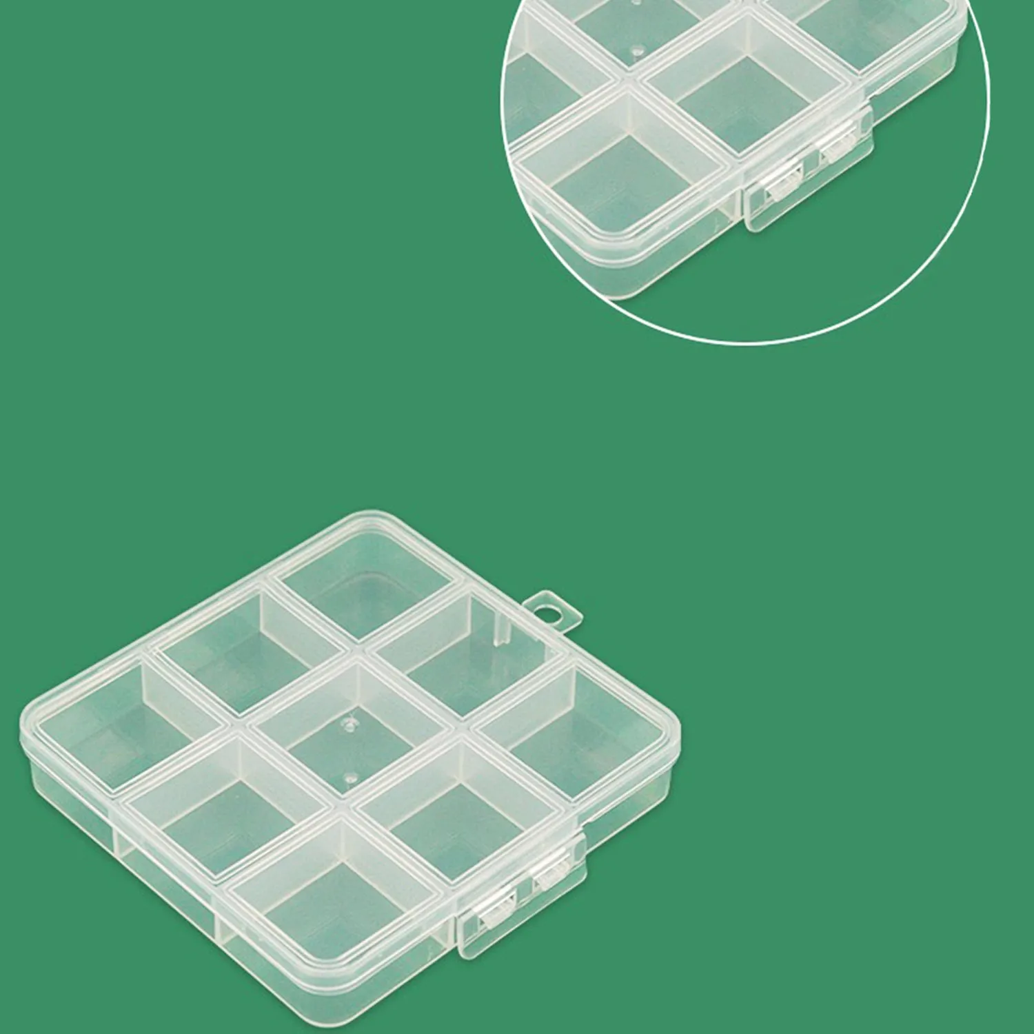 9 Compartment Clear Storage Box Set With Hanging