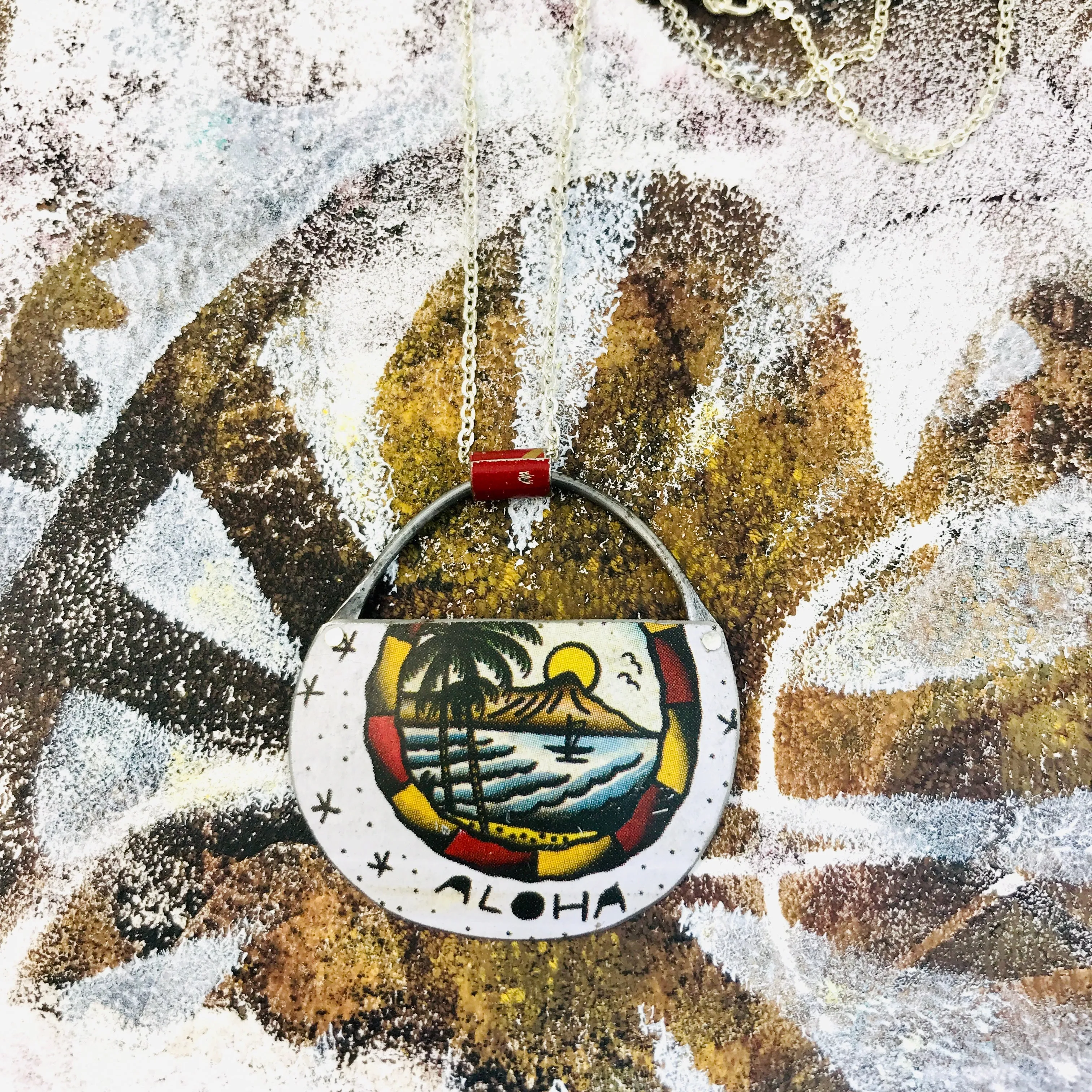 Aloha Island Zero Waste Tin Necklace