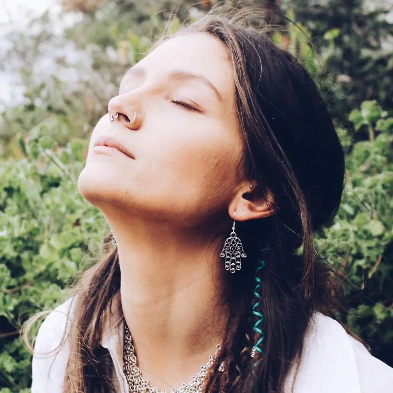 Anatolian Boho Earrings - "Hamsa"