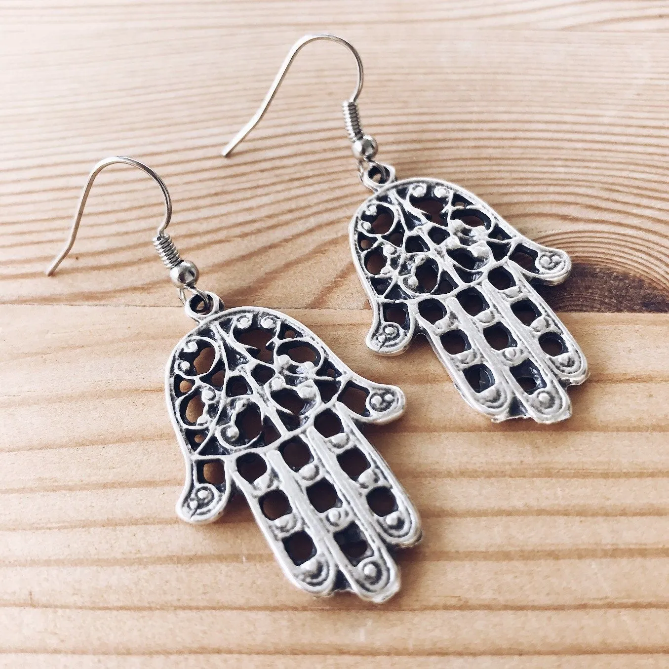 Anatolian Boho Earrings - "Hamsa"