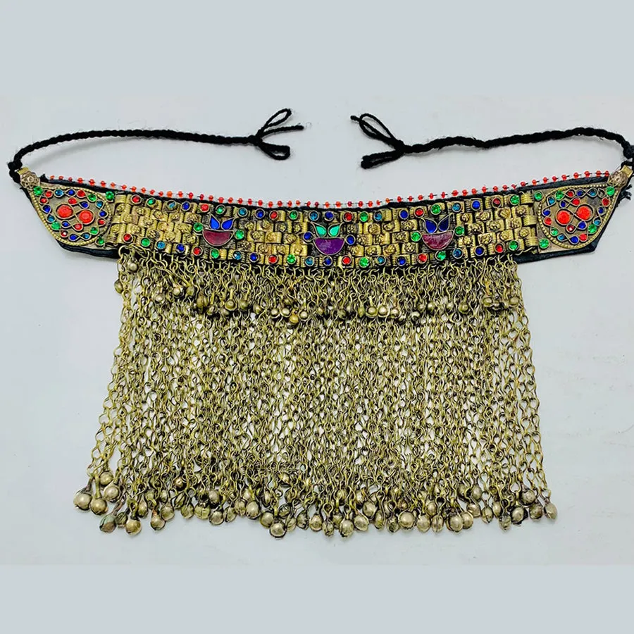Antique Tribal Statement Collar Choker Necklace