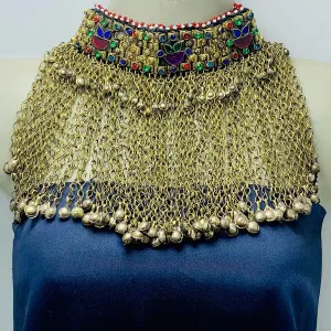 Antique Tribal Statement Collar Choker Necklace