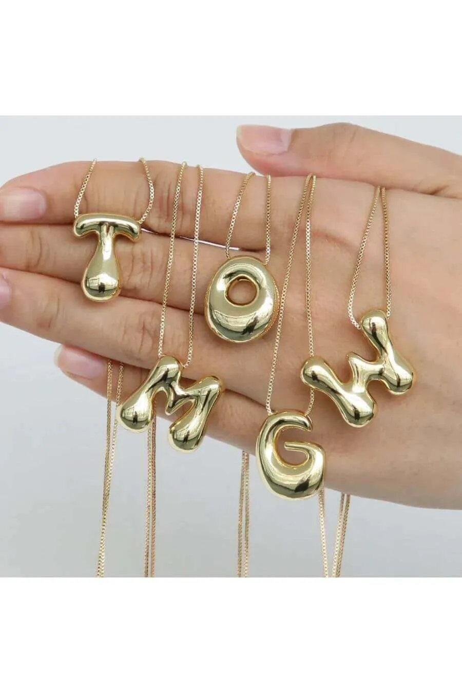 Belief Alphabet Necklaces - Gold