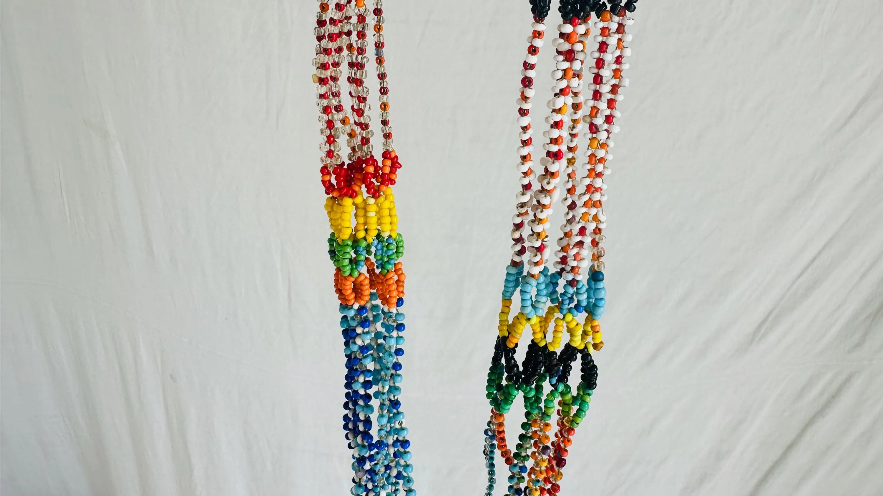 Berber Seed Bead Necklace. Vintage. 2546