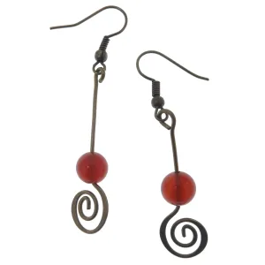 Carnelian Earrings Hypnotic Mystery Love Catcher Red Orange Gems