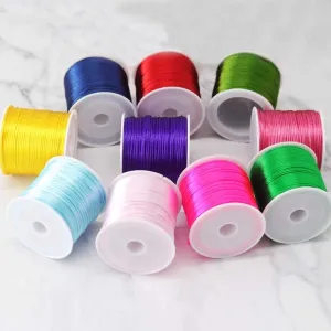 Chinese Knot Cord 0.8mm, String For Friendship Bracelets, Nylon Shamballa Knit Cord