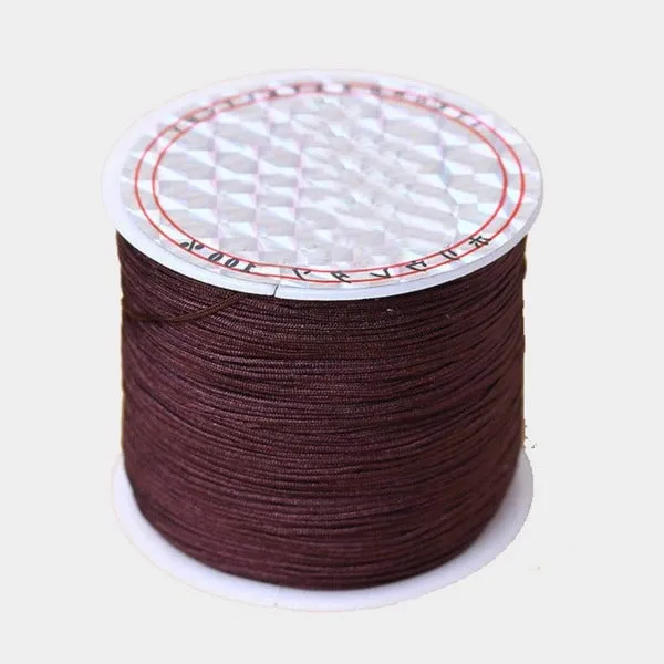 Chinese Knot Cord 0.8mm, String For Friendship Bracelets, Nylon Shamballa Knit Cord