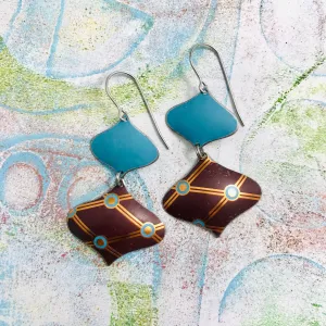 Chocolate & Blues Ray Zero Waste Tin Earrings