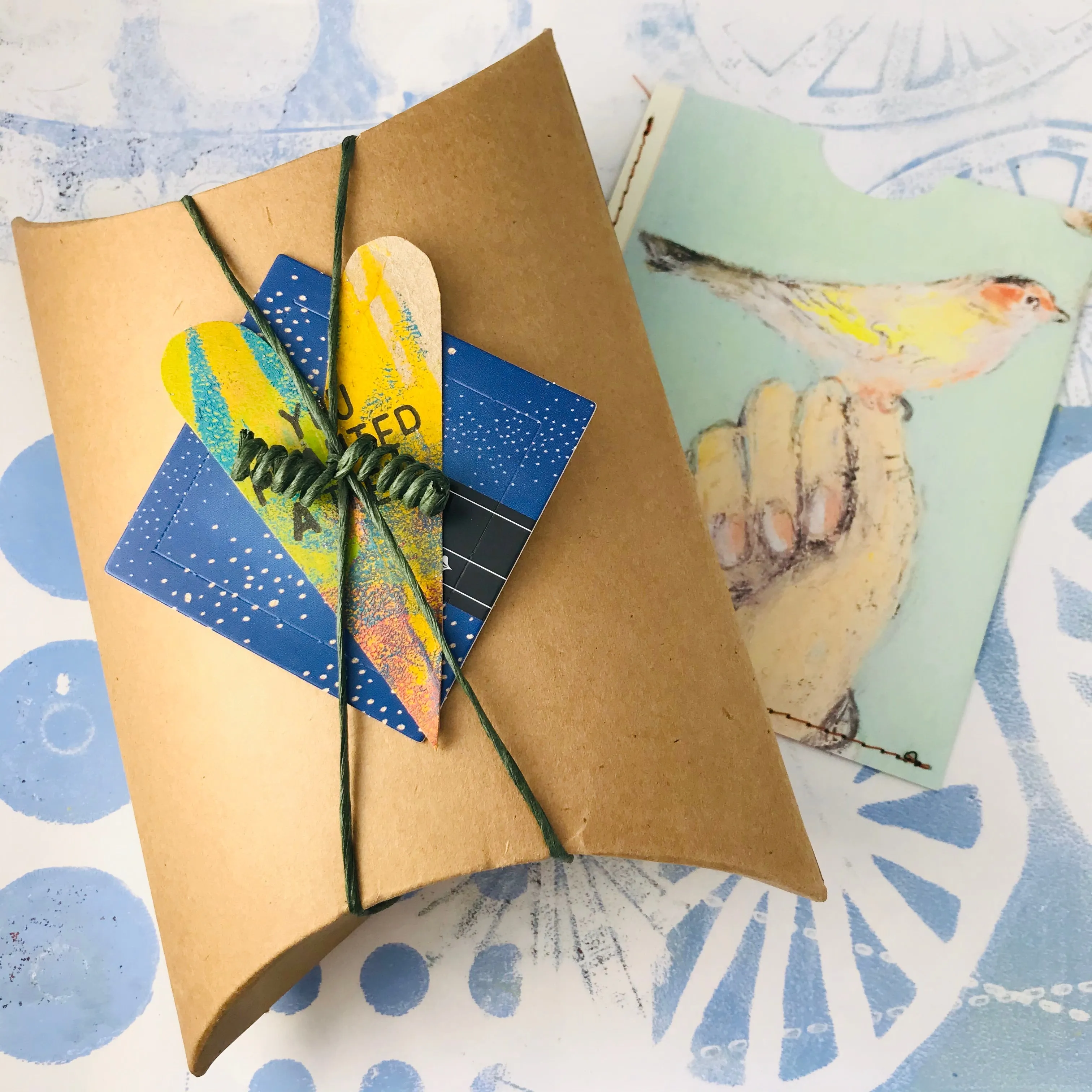 Chocolate, Snow, Cream, & Persimmon Scribbles Upcycled Tin Necklace