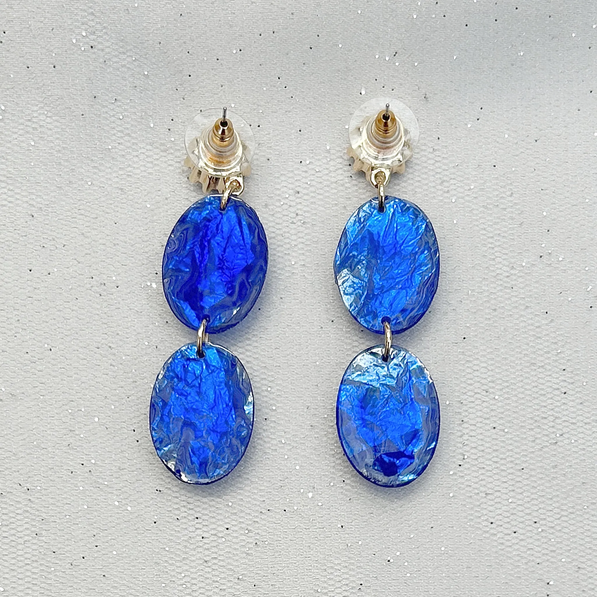 Cobalt Blue Earrings Long Drop Earrings