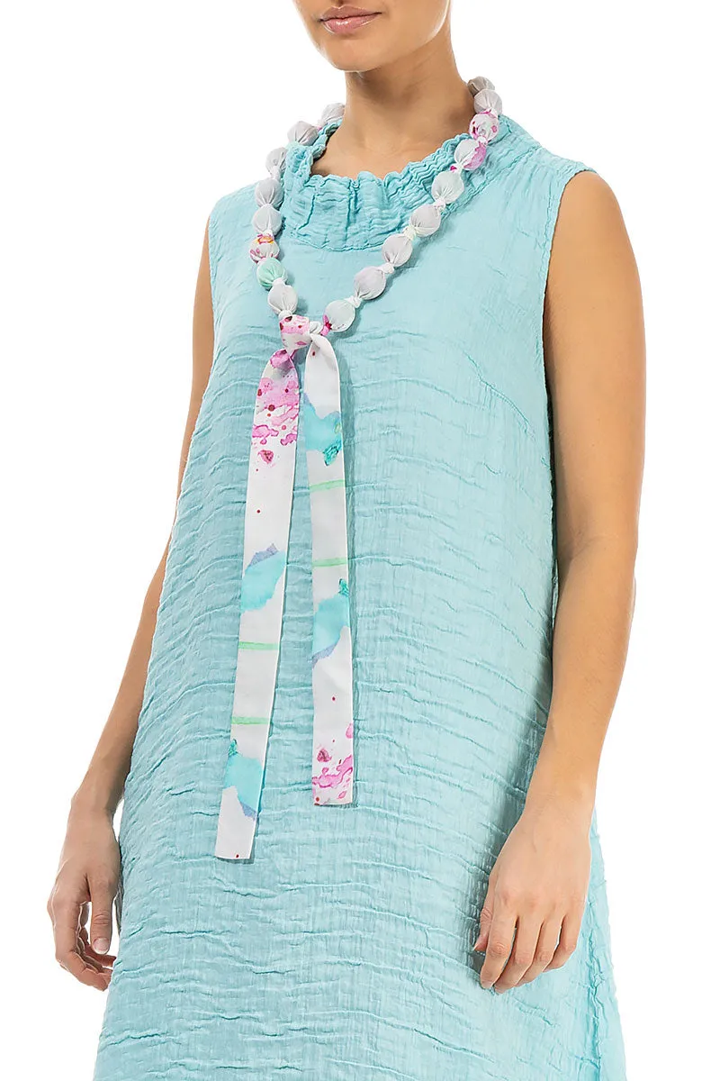 Colour Splash Silk Bamboo Bead Necklace