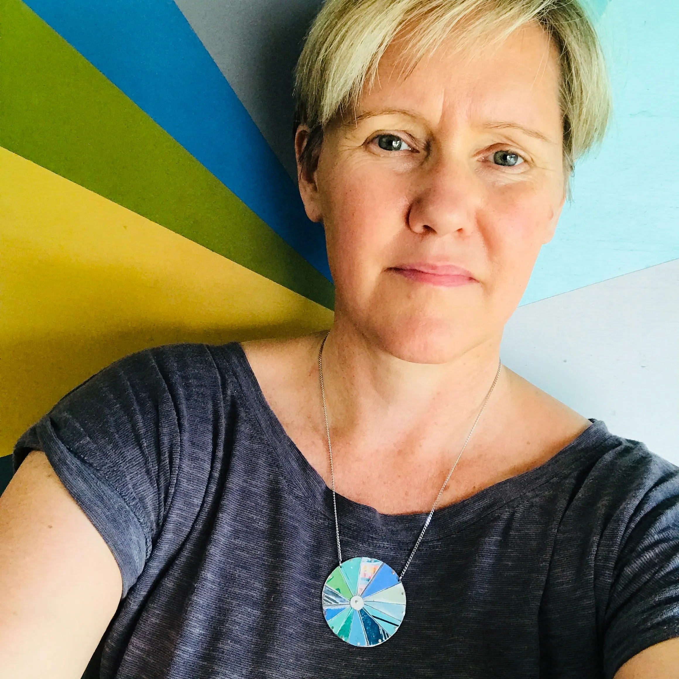 Curious Cools Zero Waste Tin Color Wheel Necklace