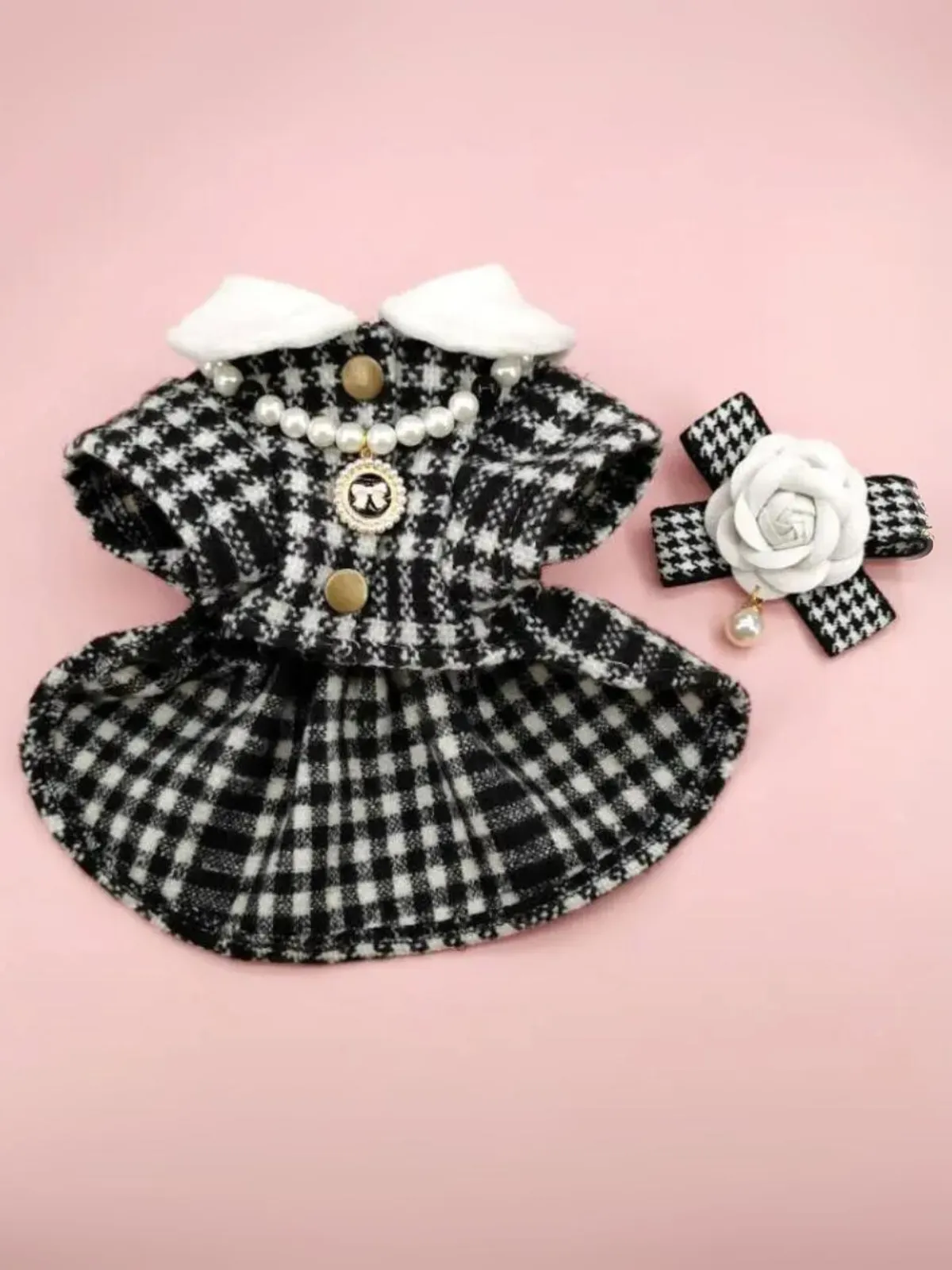 Elegant Tweed Jacket Dress for Dogs