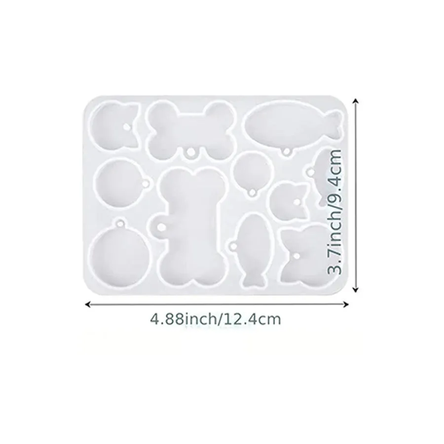 ELMAS DIY Square Earrings Molds for Crystal Jewelry Making