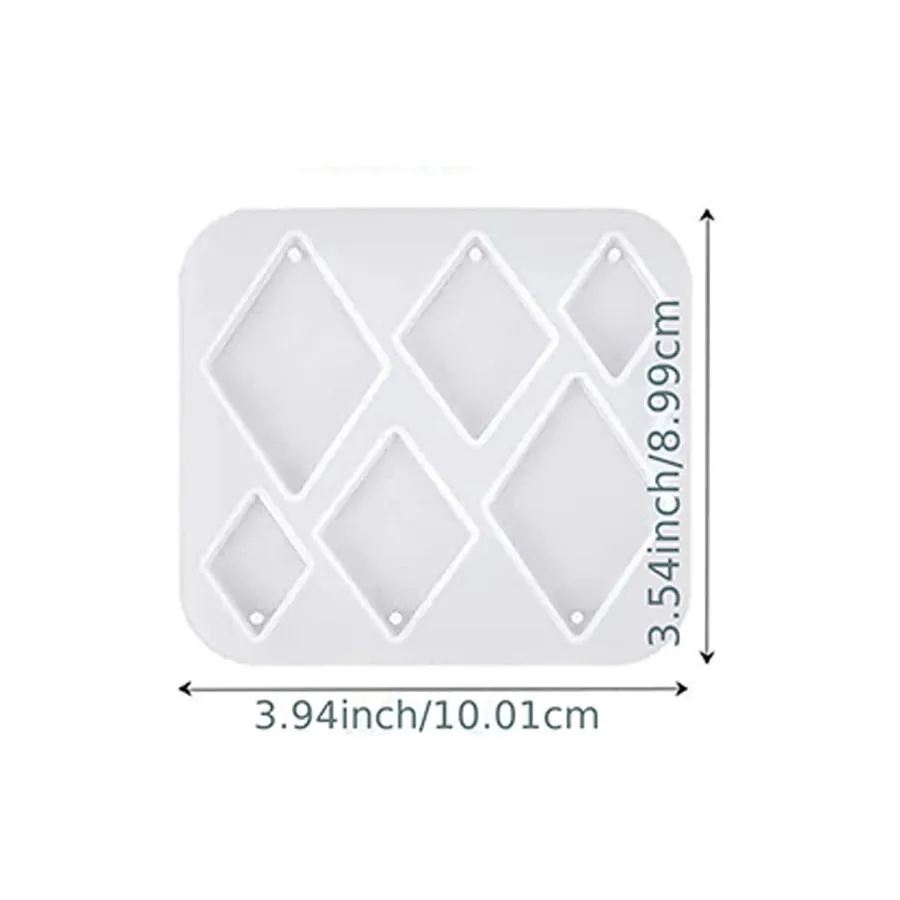 ELMAS DIY Square Earrings Molds for Crystal Jewelry Making