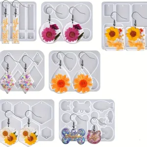 ELMAS DIY Square Earrings Molds for Crystal Jewelry Making