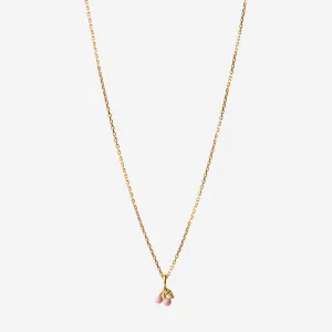 Enamel Copenhagen Light Pink Cherry Gold Necklace