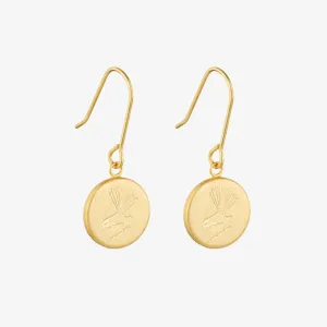 Fantail Earrings Gold