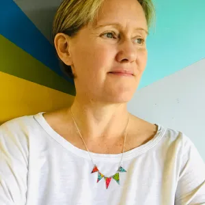 Global Pennant Zero Waste Tin Circle Necklace