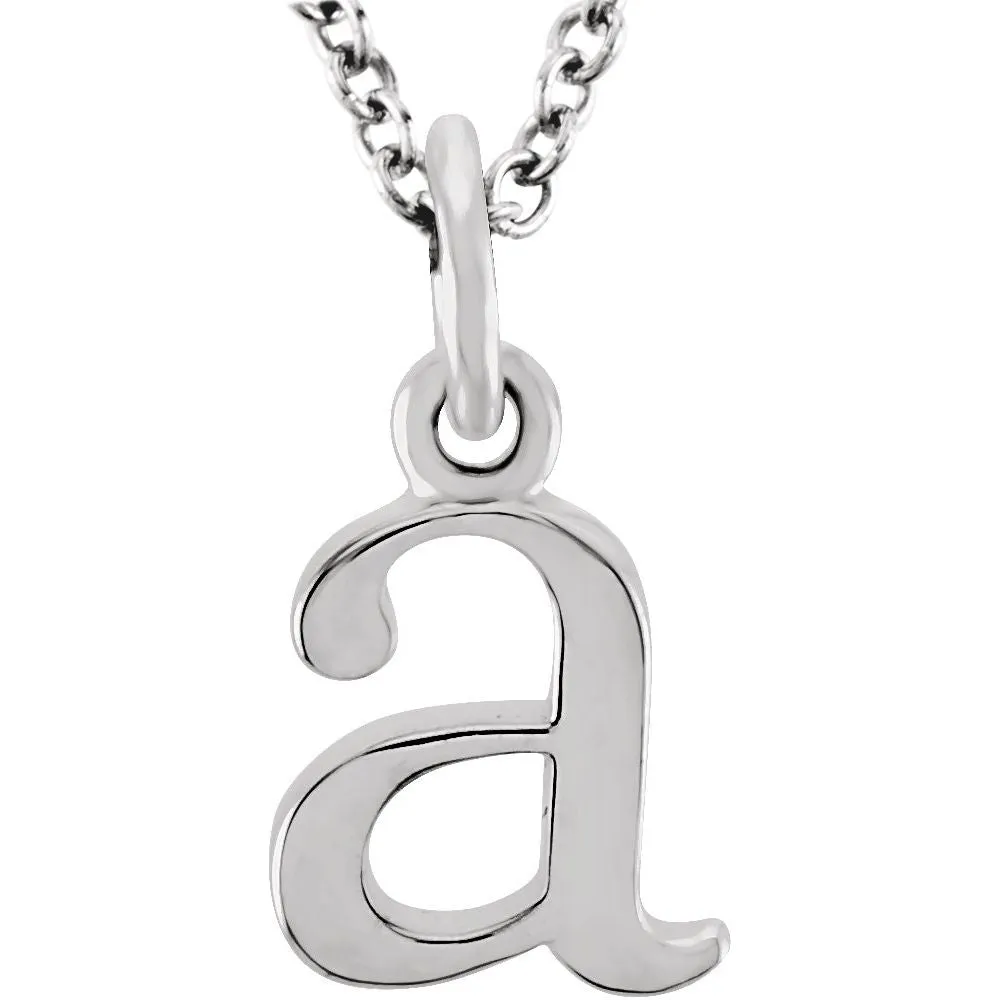 Gold Elegant Lowercase 'a' Initial Choker Necklace