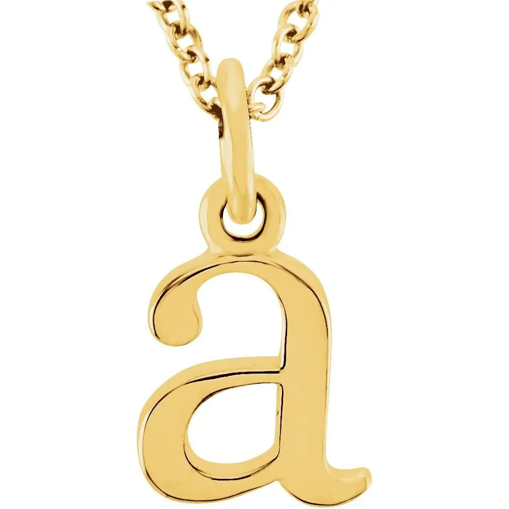 Gold Elegant Lowercase 'a' Initial Choker Necklace