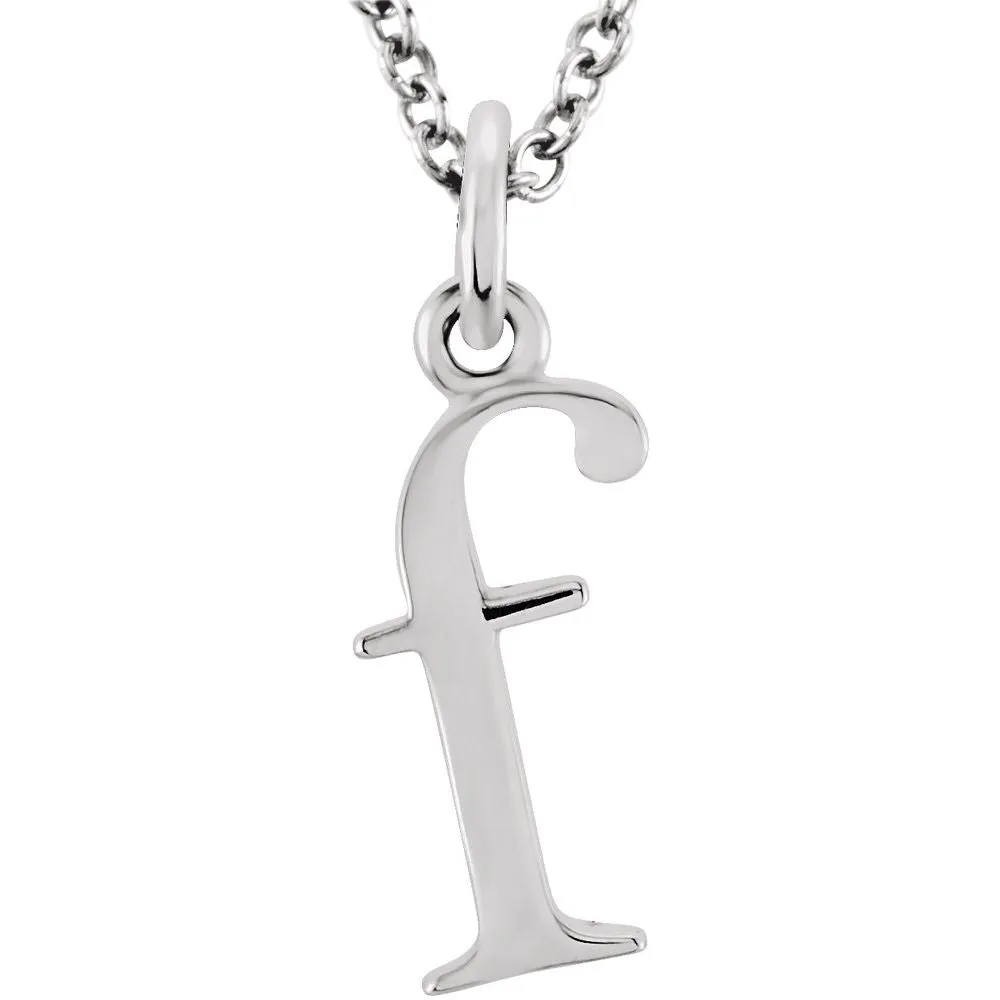 Gold Elegant Lowercase 'f' Initial Choker Necklace