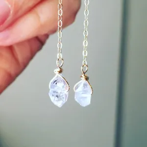 Herkimer diamond dangle drop earrings
