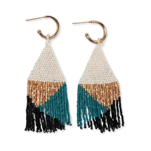 Ink   Alloy James Mini hoop fringe teal