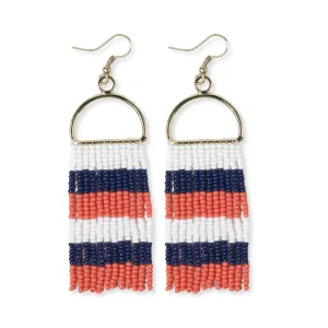 Ink and Alloy Allison earrings Navy/orange