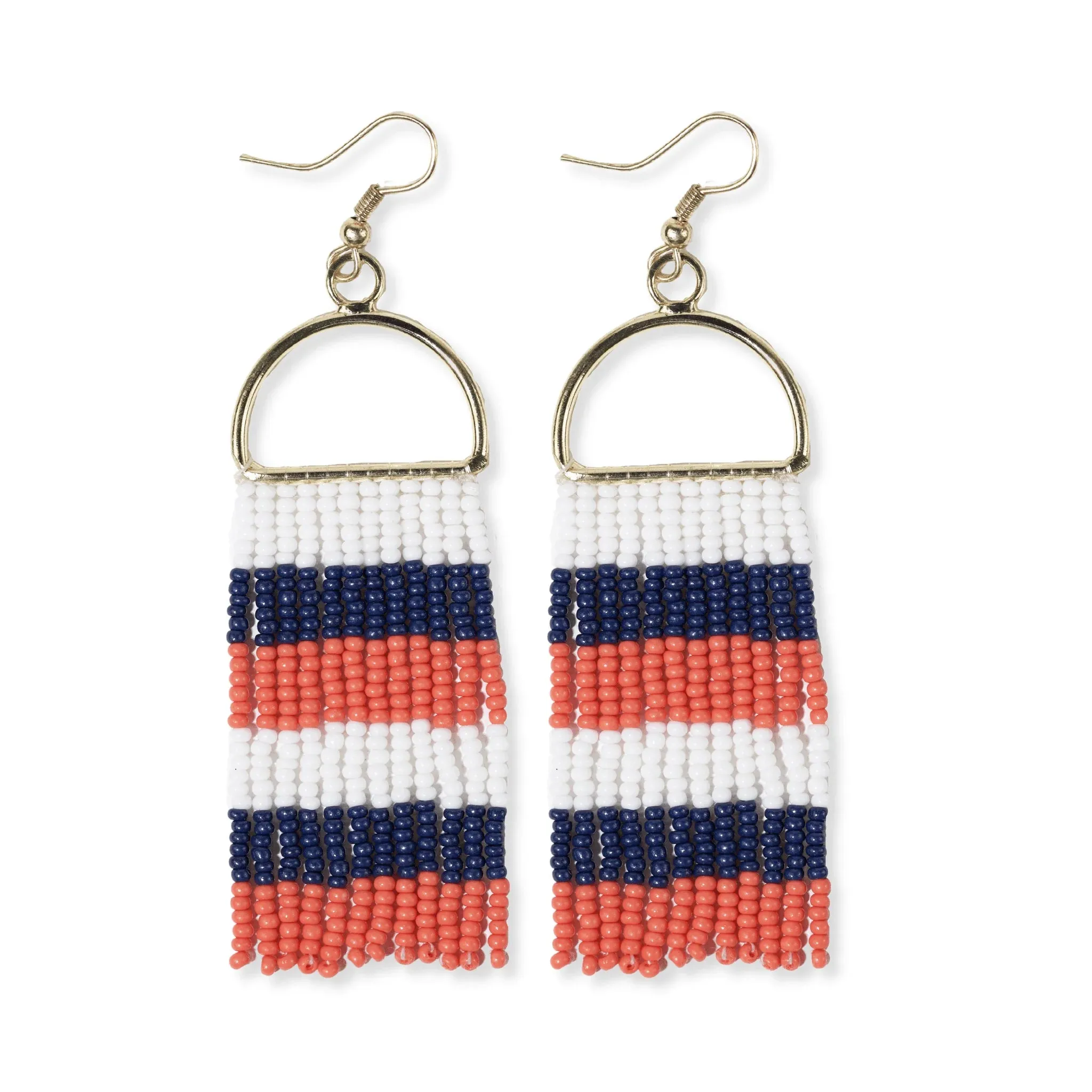 Ink and Alloy Allison earrings Navy/orange