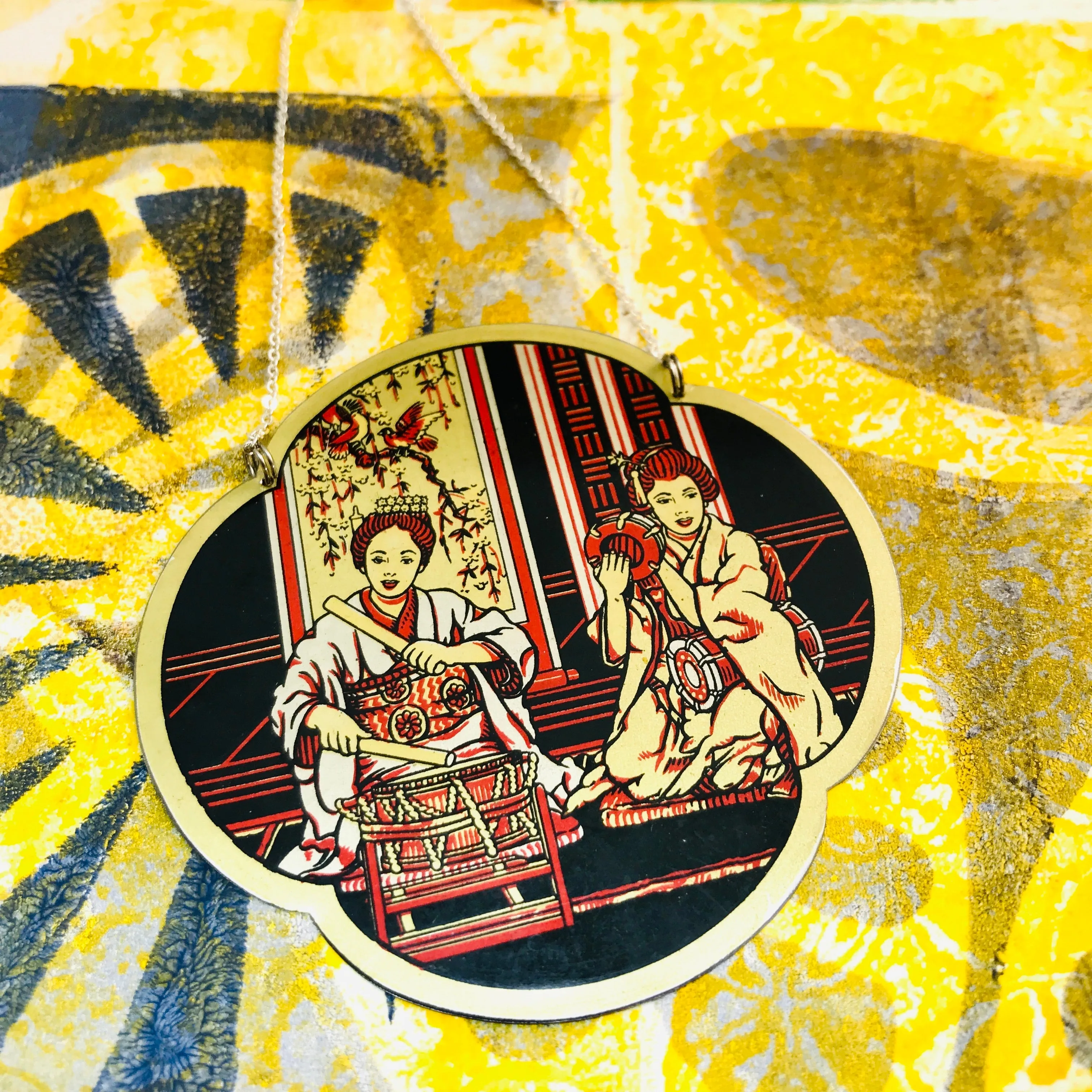 Japanese Musicians Upcycled Tin Necklace