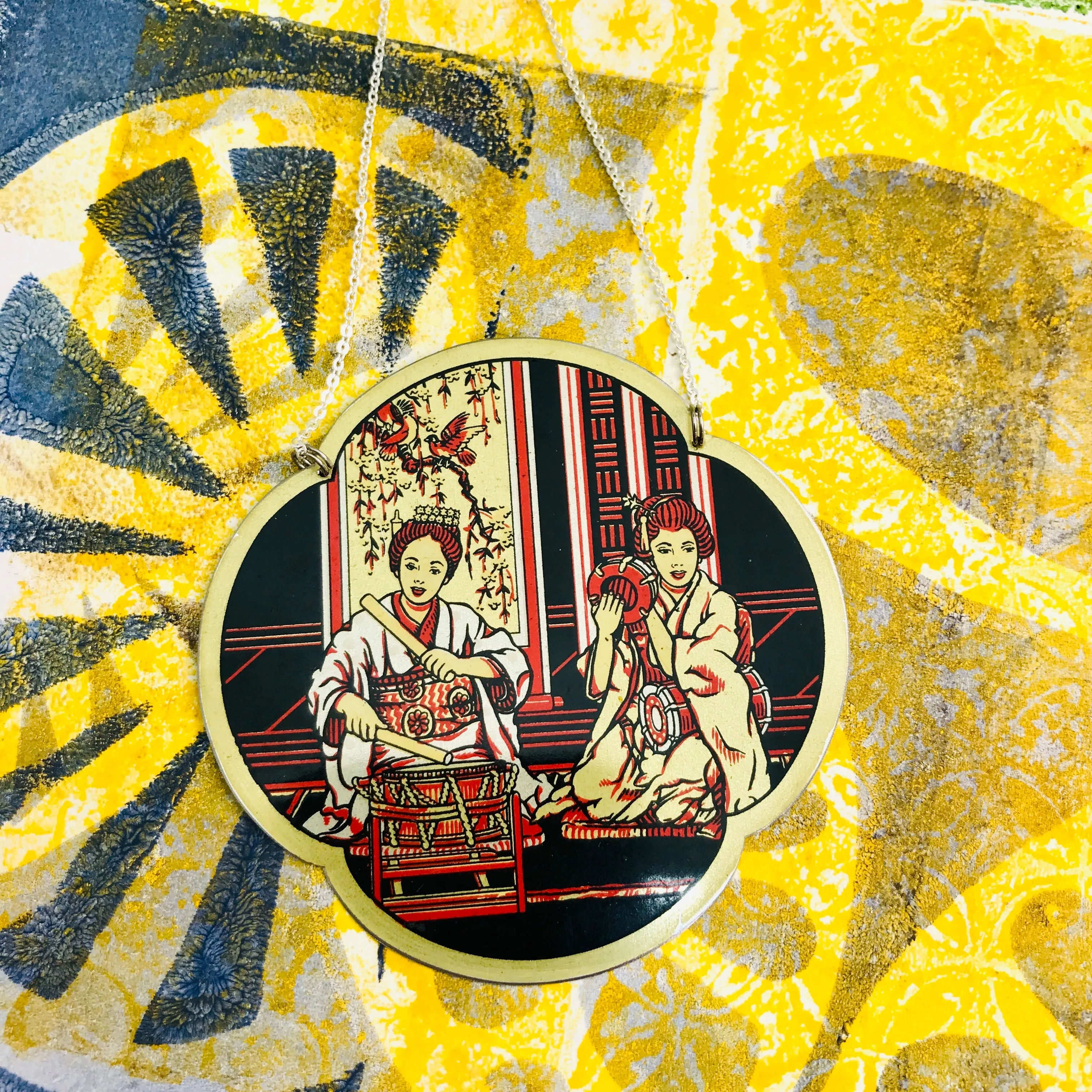 Japanese Musicians Upcycled Tin Necklace