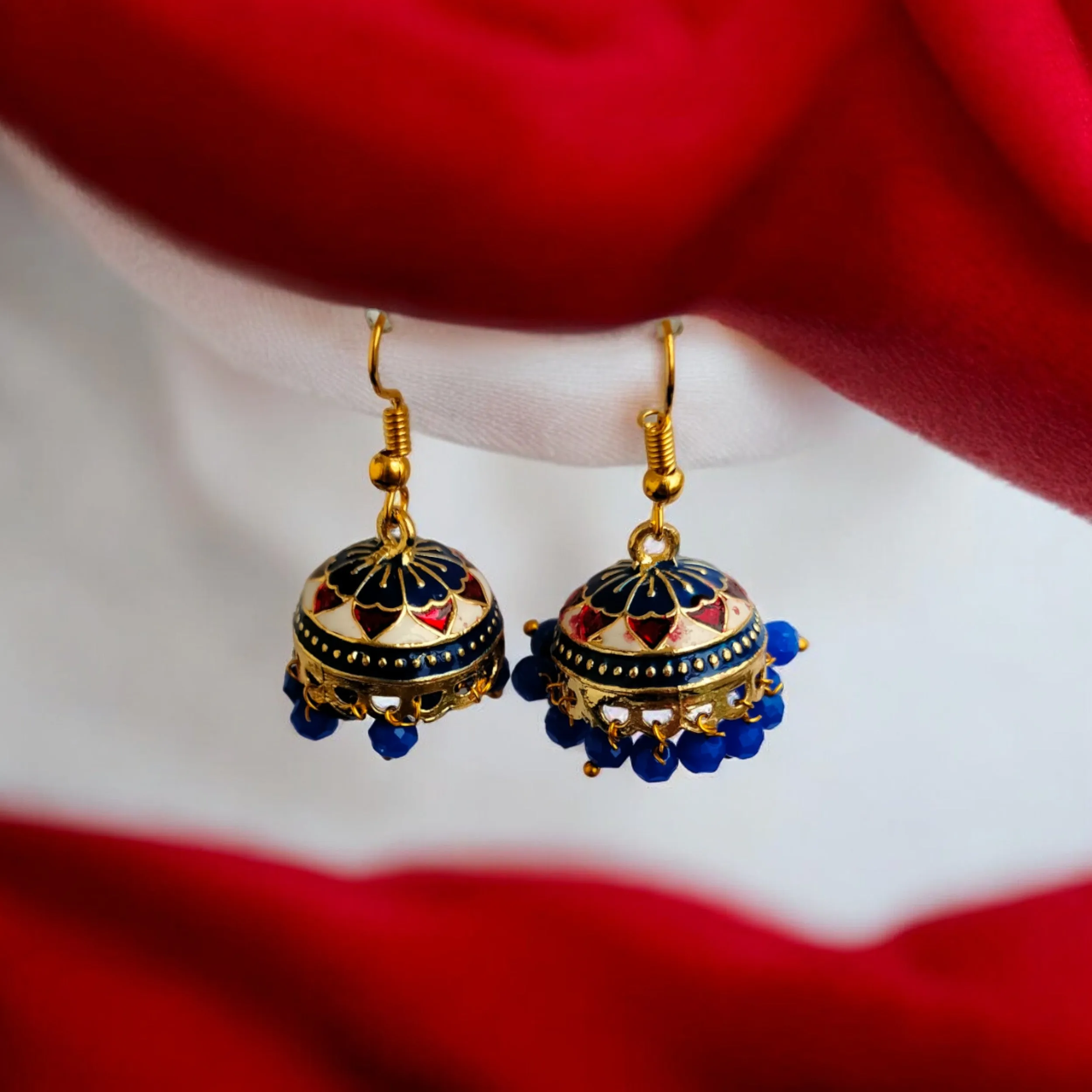 Jewelestia Midnight Elegance Jhumkas