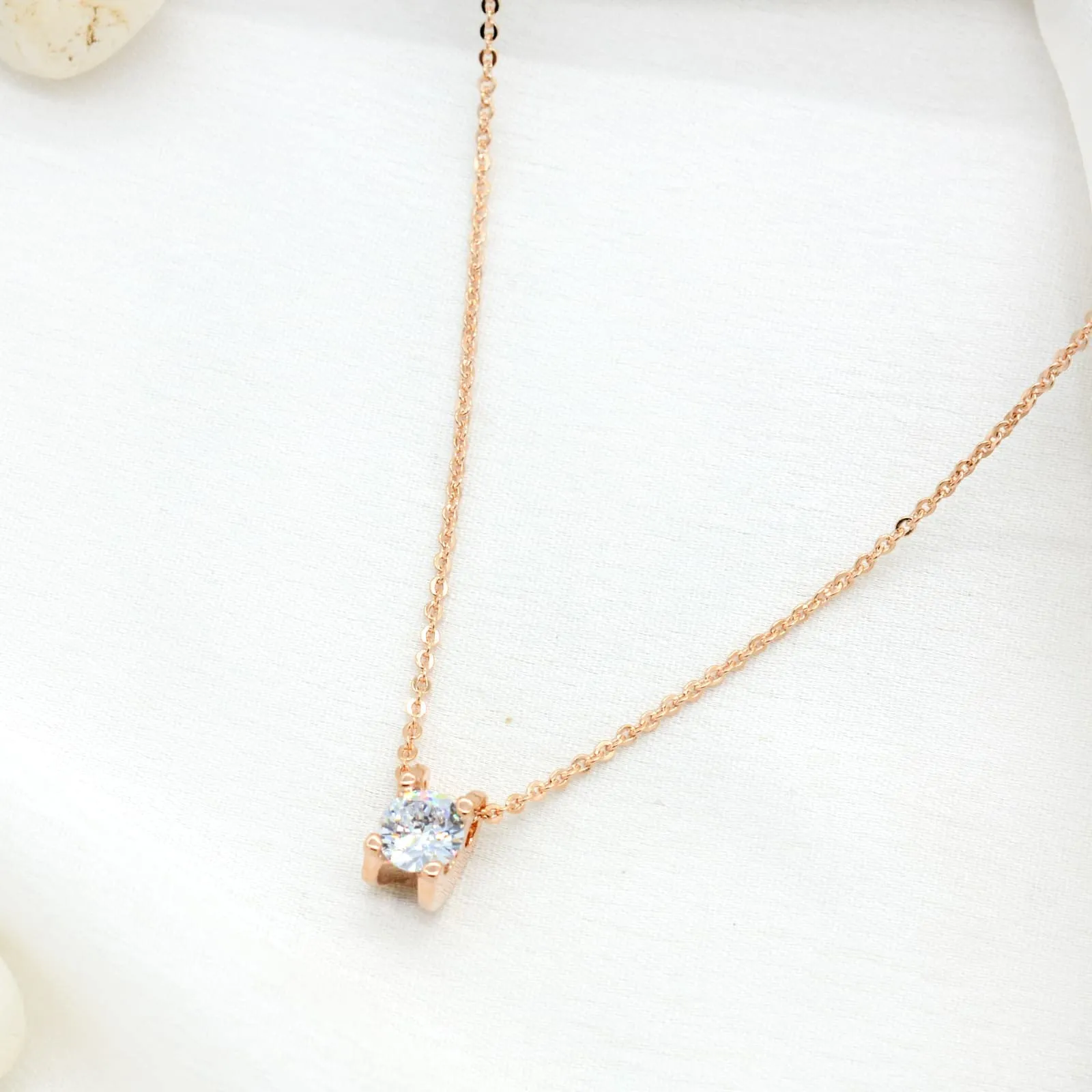 Joker & Witch Elegant Rhinestone Charm Rosegold Necklace for Women