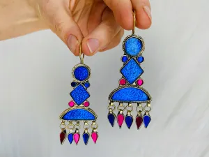 Kuchi Earrings. Glass Inlay