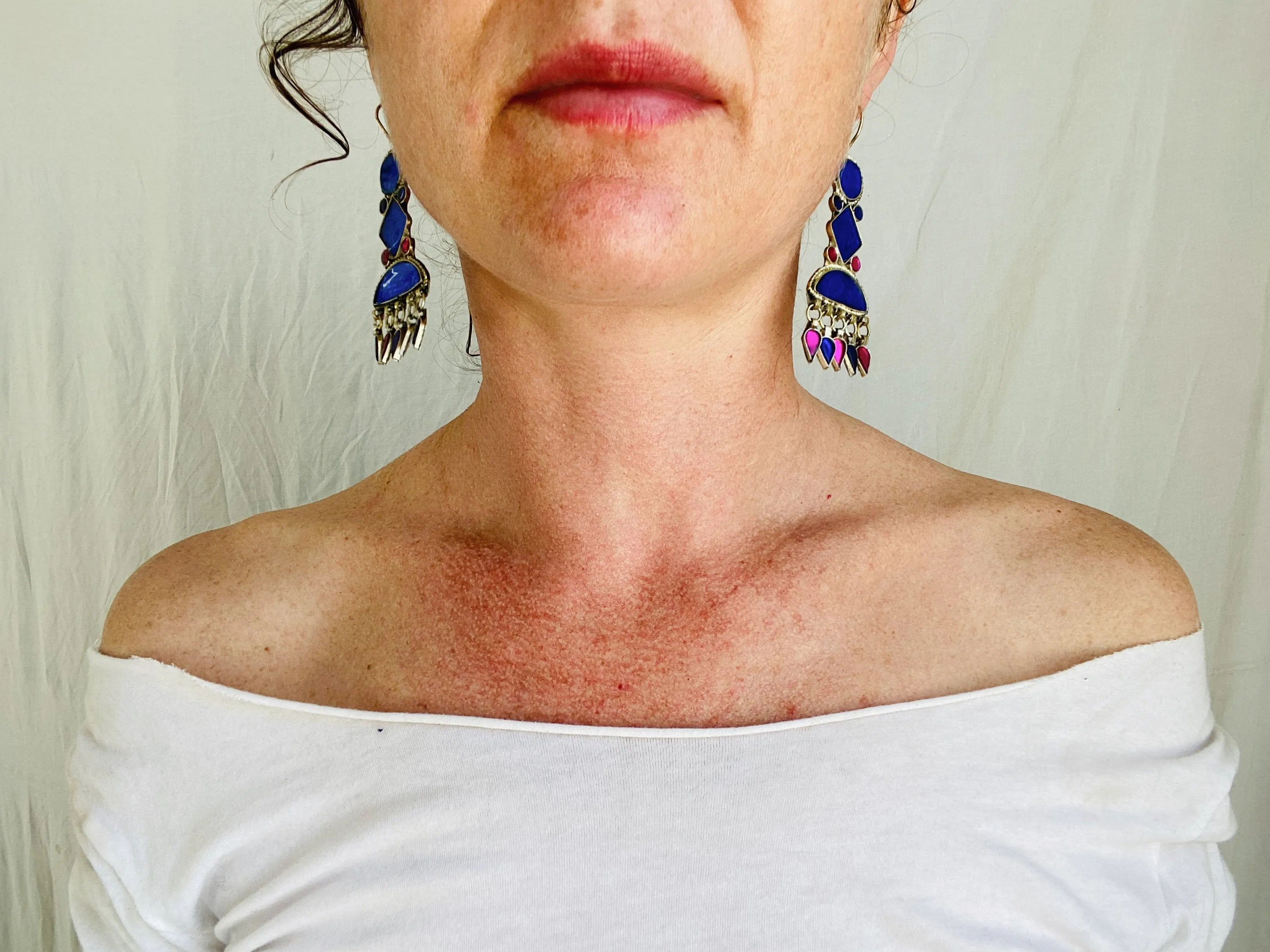Kuchi Earrings. Glass Inlay