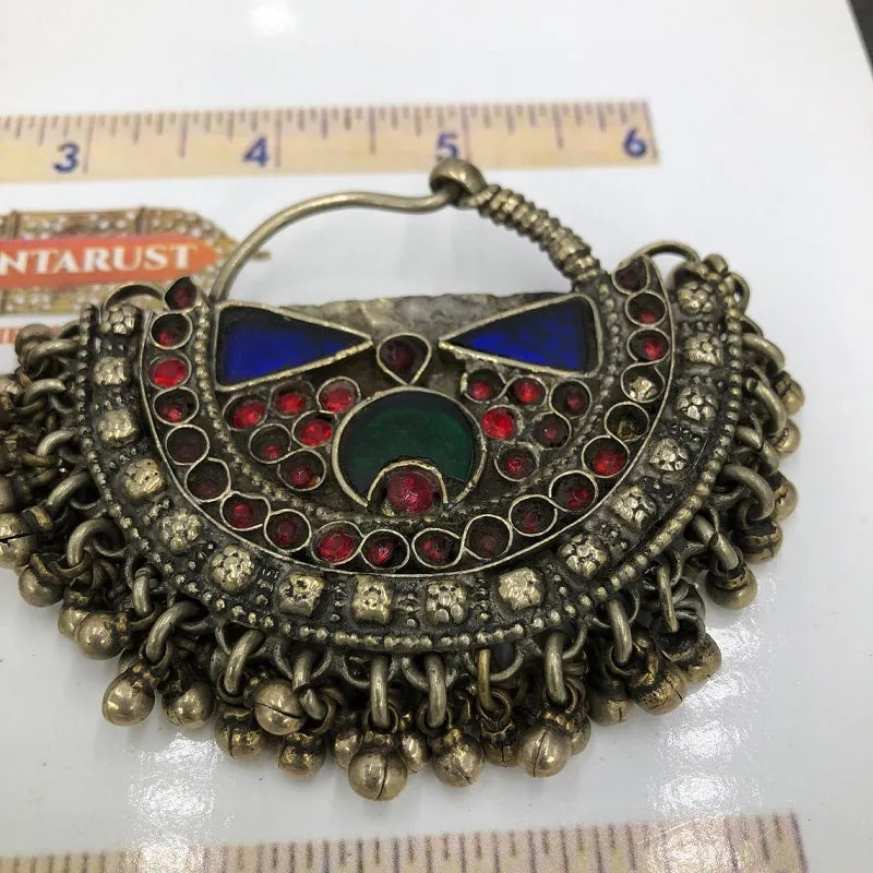 Kuchi Vintage Earrings, Boho Earrings, Hoop Earrings