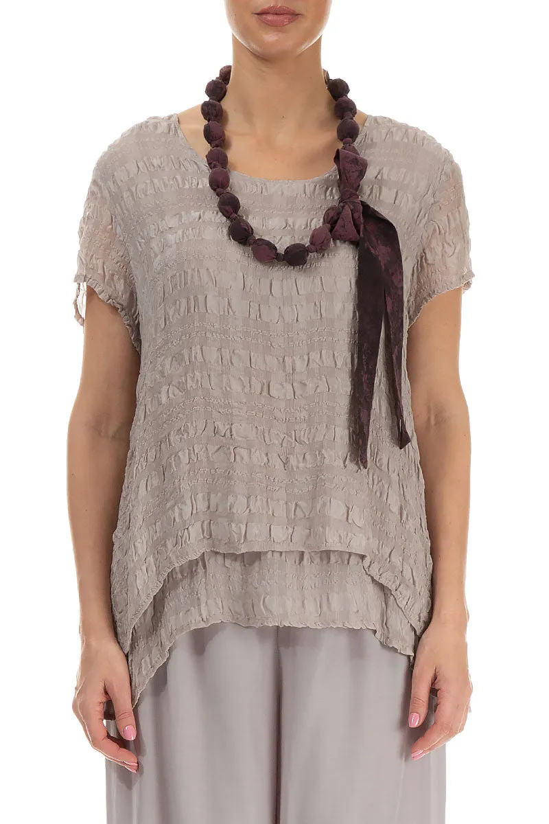 Merlot Marble Silk Cotton Bead Necklace