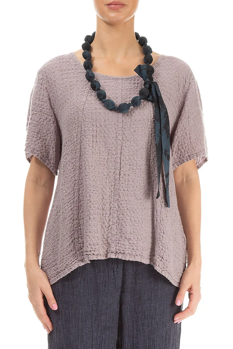 Midnight Blue Marble Silk Cotton Bead Necklace