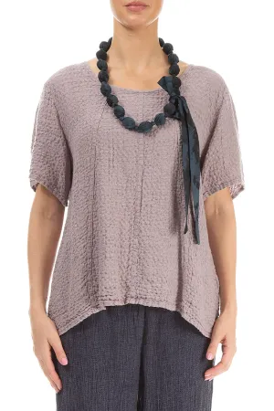 Midnight Blue Marble Silk Cotton Bead Necklace