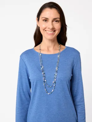 Midnight Square Bead Necklace
